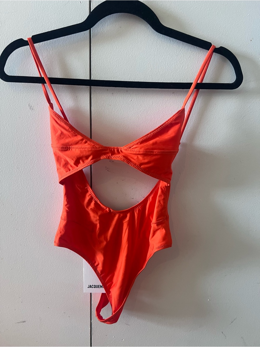 Jacquemus Orange Cutout One-Piece Swimsuit NWT